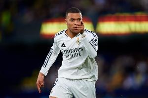 姆巴佩破死角，本赛季西甲五次间接任意球破门，三次由皇马打进